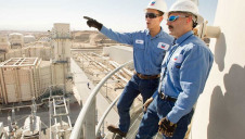 Pictured: Facilities engineers at one of Chevron's existing US gas projects